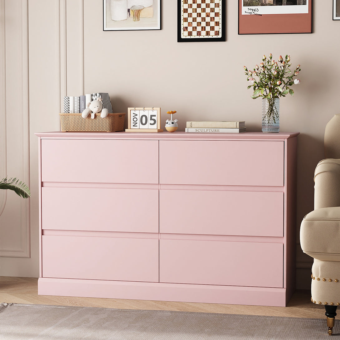 White Dressers Bedroom Dresser 6 Drawer Storage Chest of Drawers