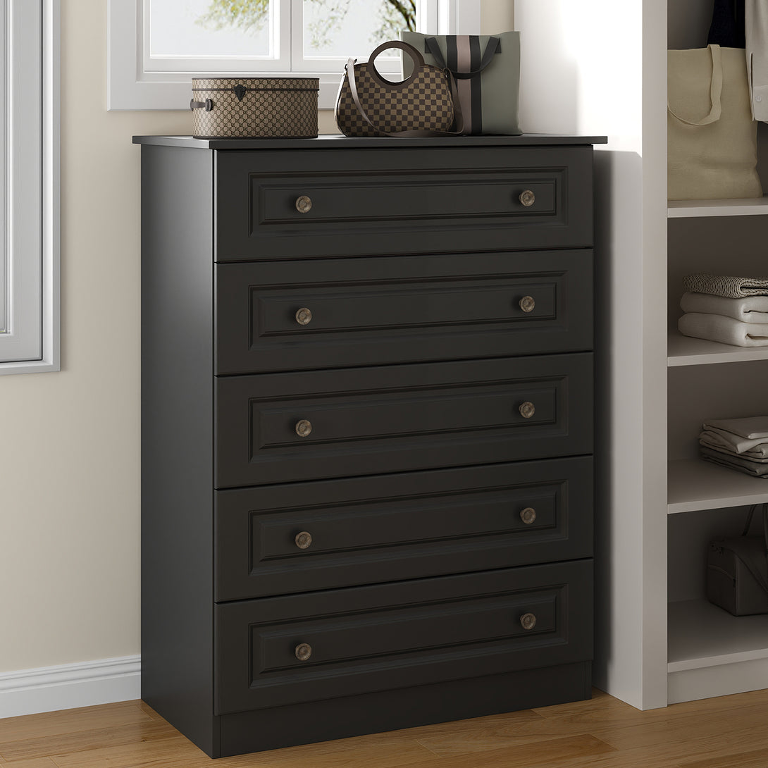 Dresser for bedroom,5 Drawer Dresser Tall  Dresser with Large Storage Space, for Bedroom,Hallway,Entryway