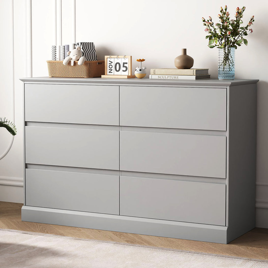 White Dressers Bedroom Dresser 6 Drawer Storage Chest of Drawers