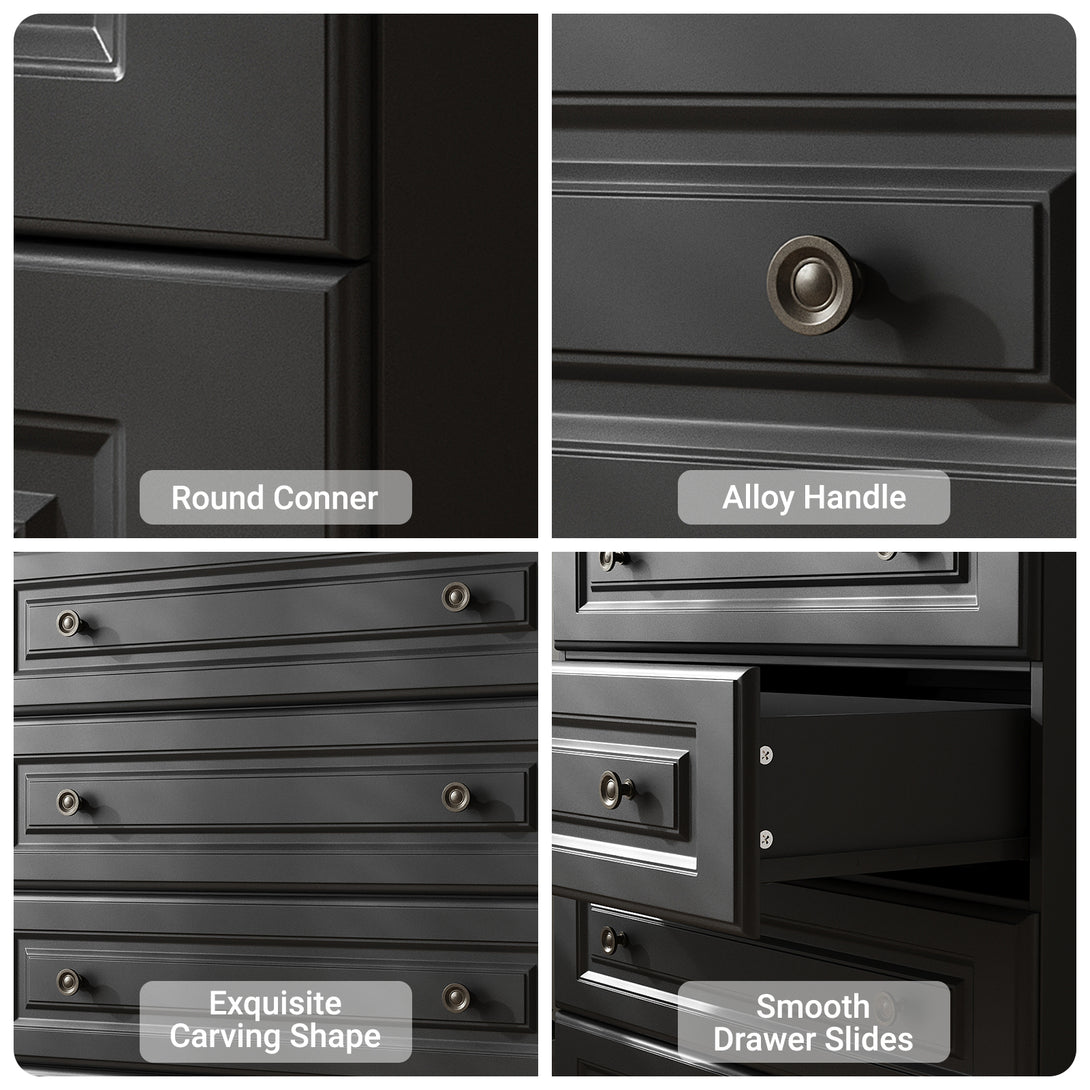 IDEALSOUL Dressers for Bedroom, 3 Drawer Dresser, White Dresser with Large Storage Space for Living Room, Chest of Drawers for Bedroom