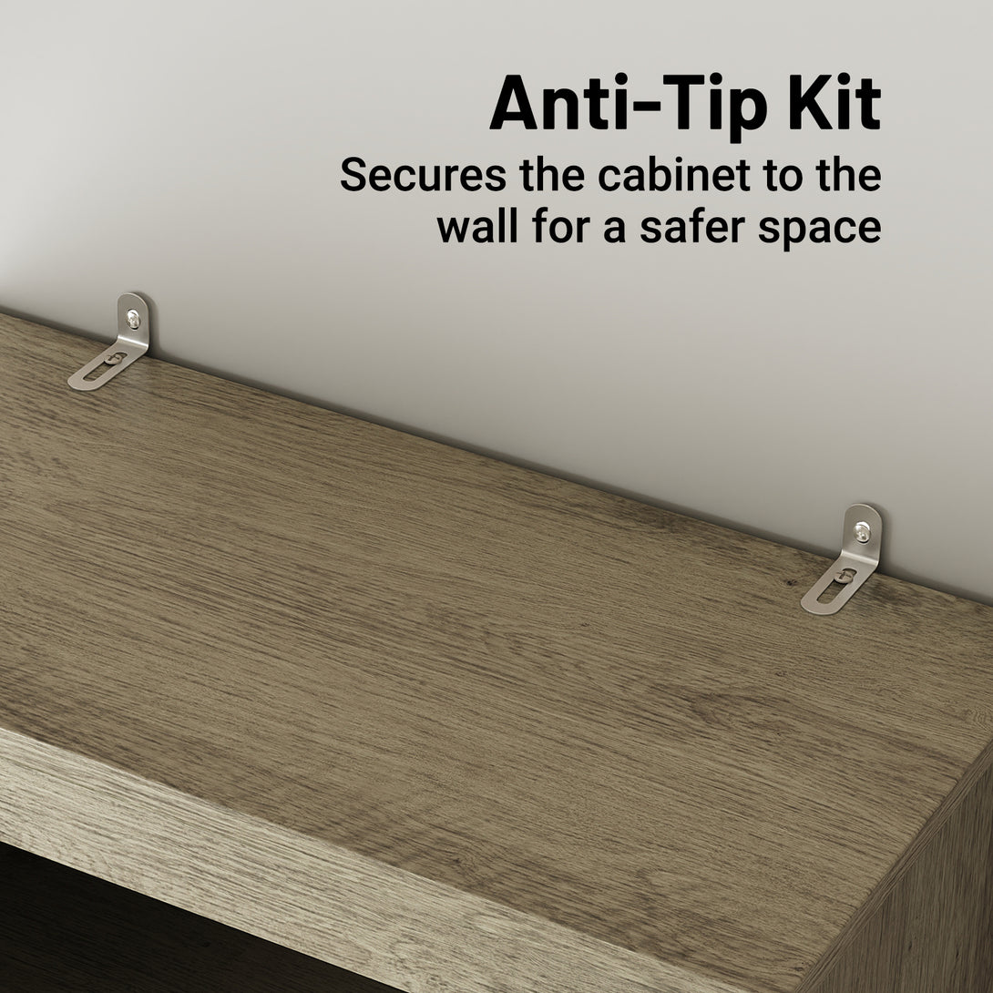 IDEALSOUL Tall Bathroom Storage Cabinet, 72" Farmhouse Storage Cabinet with 2 Drawers, Adjustable Shelves & Barn Door, Cabinet for Bathroom, Living Room, Kitchen