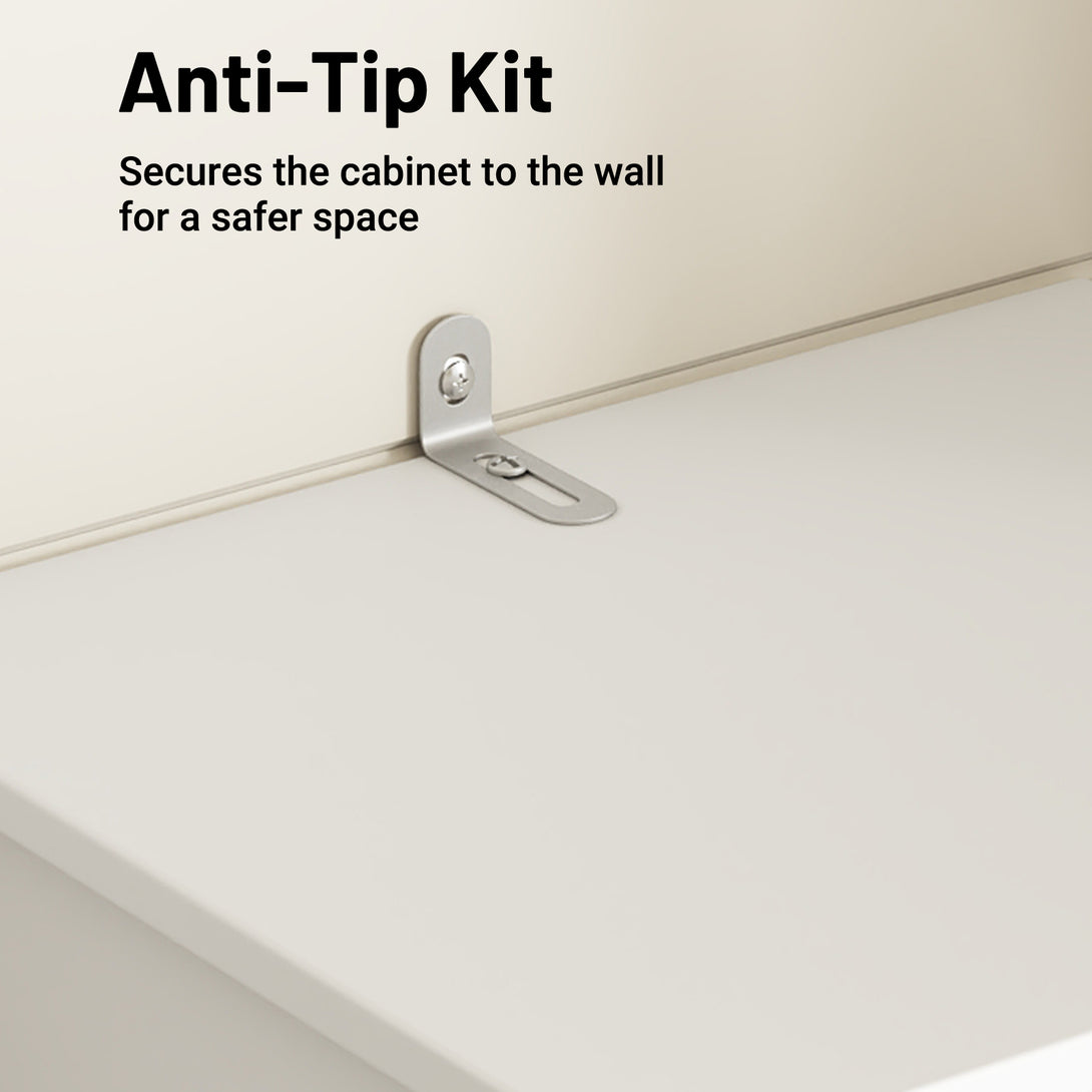 IDEALSOUL Tall Bathroom Storage Cabinet, Narrow Storage Cabinet, Freestanding Linen Cabinet with Barn Door and Drawer