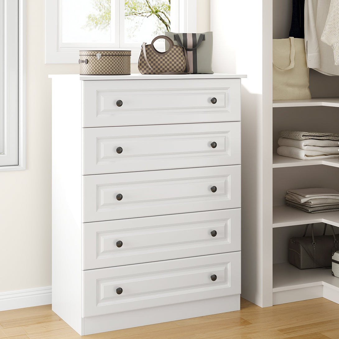 Dresser for bedroom,5 Drawer Dresser Tall  Dresser with Large Storage Space, for Bedroom,Hallway,Entryway